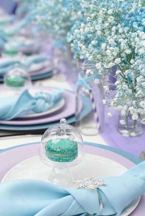 Frozen Theme Table Decor, Fancy Frozen Birthday Party, Elsa Table Decorations, Frozen Table Setting, Frozen Table Decor, Frozen Birthday Table Decorations, Frozen Tablescape, Frozen Table Decorations, Elsa Party Decorations