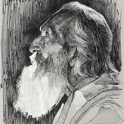 ArtStation - Łukasz Biel Black And White Ink Portrait, Cross Hatching Portrait Faces, Cross Hatching Portrait, Black And White Face Drawing, Pen Drawing Face, Portrate Drawing, Hatching Portrait, Pen Drawing Portrait, Pen And Ink Portraits