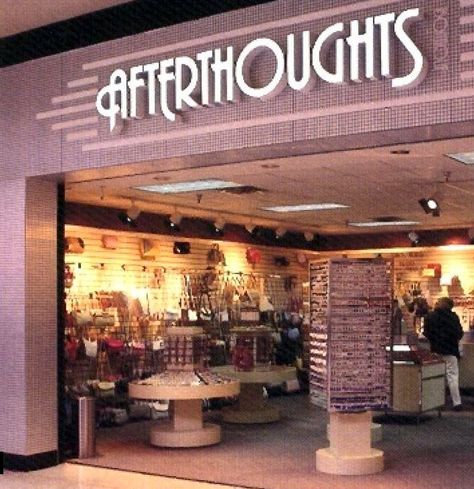 1980s Mall Stores, 80s Shopping Mall, Old Mall Stores, 80s Mall Stores, Old Department Stores, 90s Mall Aesthetic, Mall Nostalgia, Utopian Scholastic, 80s Mall