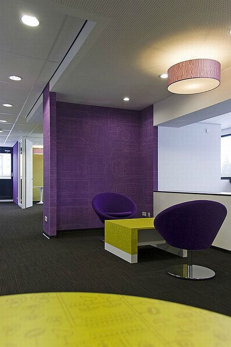 Office Design Colorful Workspace, Ceo Office Design, Paper Chase, Commercial And Office Architecture, Modern House Interior, Office Space Design, Corporate Interiors, Flooring Inspiration, Office Colors