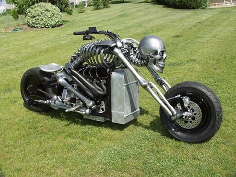 ................................................................  cool skeleton chopper. this bikes sick! Moto Chopper, Chopper Bike, Custom Choppers, Chopper Motorcycle, Hot Bikes, A Skeleton, Cool Motorcycles, Motorcycle Style, Custom Motorcycle