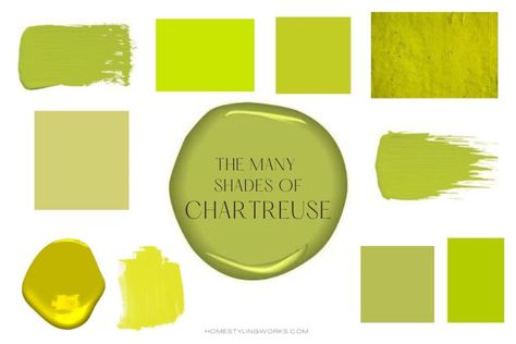 Chartreuse Room Ideas, Blue And Chartreuse Color Palette, Chartreuse Exterior House Colors, Lime Green Paint Colors, Lime Green Dining Room, Chartruese Rooms, Chartreuse Complimentary Colors, Chartreuse Living Room, Chartreuse Paint Color