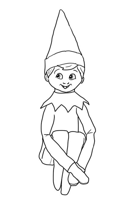 Free Printable Elf on The Shelf Coloring Pages Elf On The Shelf Coloring, Pictures Of Elves, Elf On The Shelves, Elf Drawings, Santa Coloring Pages, Christmas Coloring Sheets, Printable Christmas Coloring Pages, Girl Elf, Free Christmas Printables