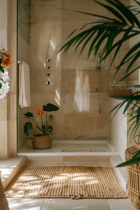 Shower Pan Ideas for Stylish Bathroom Upgrades Shower Remodel With Shower Pan, Tile With Shower Pan, Big Tile Shower Ideas Walk In, Shower Pans Ideas, Raised Shower Platform, Shower Pan Ideas, Bath Shower Combo Ideas, Custom Shower Pan, Pebble Shower Floor