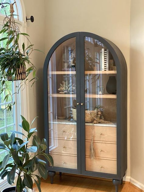 Arched Shelving Unit, Arched Book Case, Round Top Bookshelf, How To Make Arched Cabinet, Rounded Bookshelf, Build Arched Cabinet, Arched Cabinet With Glass Doors, Diy Arched Bookcase, Arched Armoire