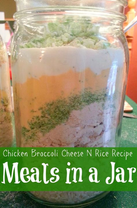 Meals In A Jar Recipes Just Add Water, Recipe In A Jar, Thrive Life Recipes, Mason Jar Mixes, Jar Mixes, Pre Prepared Meals, Chicken Broccoli Cheese, Thrive Recipes, Homemade Dry Mixes