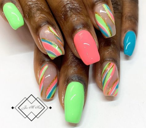 🌸JASMINE M.🌸 on Instagram: “Natural Nail Gel Overlay DND 786 Sour Apple DND 017 Pink Bubblegum DND 124 Colombian Blue OPI Love Is In The Bare Sugar and Cream Nail…” Natural Nail Gel, Cream Nail, Pink Bubblegum, Gel Overlay, Polygel Nails, Cream Nails, Nail Gel, Bubble Gum, Natural Nails