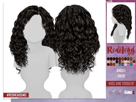 Coupure Electrique: Tsminh`s Angel hair retextured - kids and toddlers versions  - Sims 4 Hairs - http://sims4hairs.com/coupure-electrique-tsminhs-angel-hair-retextured-kids-and-toddlers-versions/ Redhead Sims Cc, Sims 4 Cc Hair Female Long Curly, The Sims 4 Cc Hairstyles Curly, Sims 4 Cc Toodlers Hair, Alpha Sims Cc, Sims Curly Hair, Sims 4 Curly Hair Cc Alpha, Toddler Hair Sims 4, Toddler Cc Sims 4