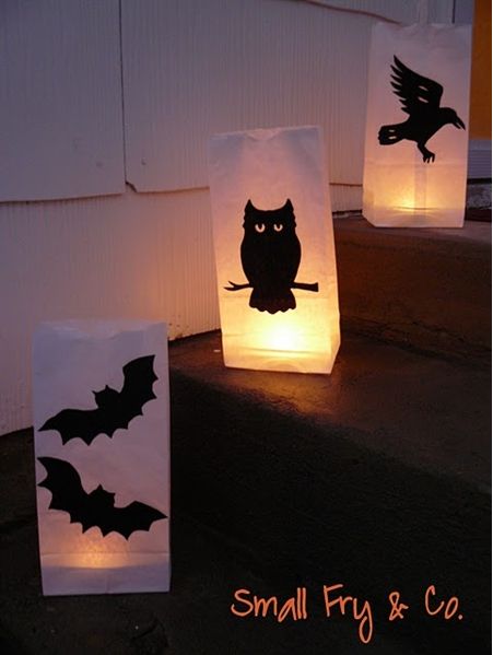 halloweenluminaries Paper Bag Luminaries, Paper Bag Lanterns, Halloween Paper Bags, Halloween Luminaries, Halloween School Treats, Exacto Knife, Paper Lunch, Small Fry, Harvest Party