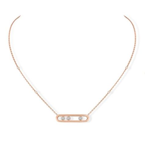 Pink Gold Necklace, Classic Bracelets, Diamond Jewel, Classic Necklace, Gold Diamond Necklace, Necklace Brands, Modern Necklaces, Unique Diamonds, Rose Gold Necklace