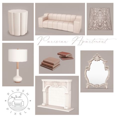 Sims 4 Cc Chic Furniture, Sims 4 Cc Wedding Decor Patreon, Sims 4 Cc Parisian Furniture, Plush Pixels Sims 4, Sims 4 Cc Bedding Patreon, Sims 4 Cc Pillows Patreon, French Inspired Living Room, Parisian Furniture, French Style Sofa