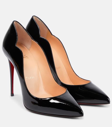 Hot Chick 100 patent leather pumps in black - Christian Louboutin | Mytheresa Christian Louboutin Shoes Pumps, Louboutin Online, Red Sole Shoes, Red Louboutin, So Kate, Christian Louboutin Heels, Louboutin Heels, Black Pumps Heels, Patent Leather Heels