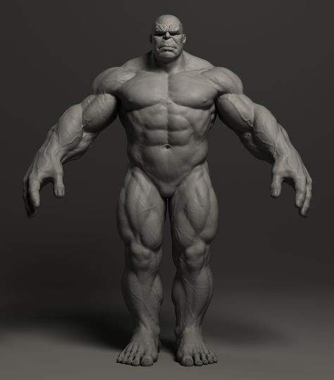 Body Builder Anatomy, Fat Anatomy Reference, Hulk Anatomy, Superhero Anatomy, Zbrush Anatomy, Muscle Art, Dark Souls Artwork, Male Anatomy, Hulk Art