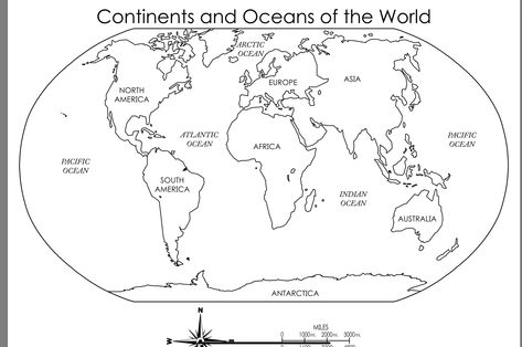 Color the world map and learn the names of the oceans. Map Of The World Coloring Page, Oceans Of The World Worksheet, 1st Grade Continents And Oceans, Blank Continent And Ocean Map, Ocean Currents Map, Oceans Of The World, Ocean Themes, Water Sports, Sea Animals