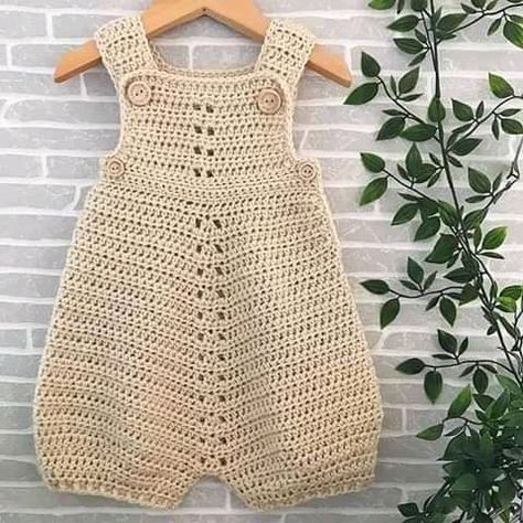 Baby Romper Pattern, Crochet Baby Dress Pattern, Crochet Romper, Crochet Toddler, Romper Pattern, Crochet For Boys, Newborn Crochet, Crochet Baby Clothes