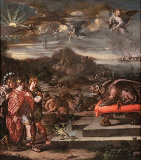 Armageddon Art, Revelation 16, Unclean Spirits, The Last Judgment, Italian Paintings, Book Of Revelation, Good And Evil, Luxury Homes Dream Houses, Dream Houses