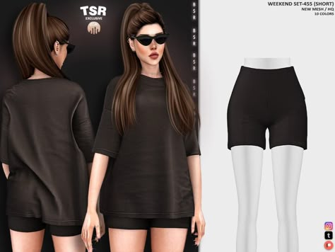 The Sims Resource - WEEKEND SET-455 (SHORT) BD1211 Sims Resource Mods, Sims 4 Tsr, The Sims 4 Pc, Sims 4 Body Mods, Sims 4 Expansions, Sims 4 Dresses, Sims 4 Downloads, Sims4 Clothes, Sims Four