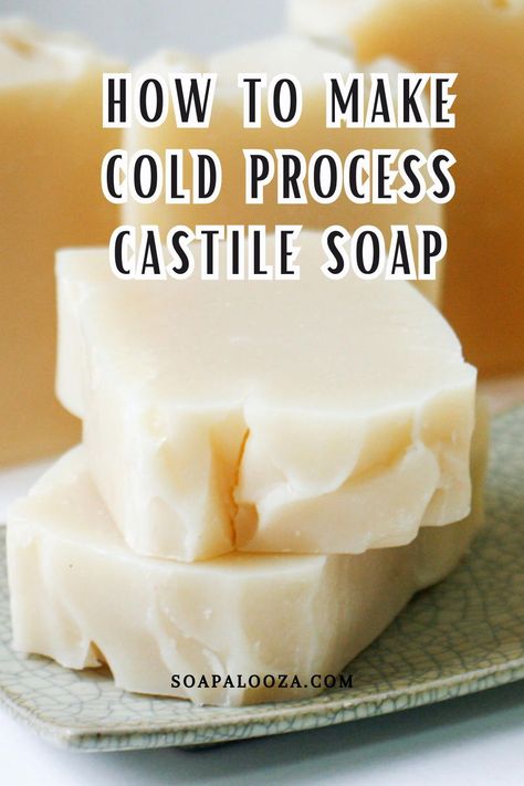 Unlock the secrets of Castile soap making!  This simple guide  walks you through everything you need to know, from ingredients to customization. Endless possibilities await! Make Castile Soap, Castle Soap, Castile Soap Recipes, Easy Soap Recipes, Castille Soap, Cold Process Soap Recipes, Soap Tutorial, Soap Recipe, Olive Oil Soap