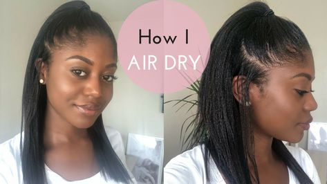 Styles For Relaxed Hair, Relaxed Hair Styles, Air Dry Hairstyles, Relaxed Hair Regimen, Long Relaxed Hair, Relaxed Hair Journey, Healthy Relaxed Hair, Relaxed Hair Care, Hairstyles Black Hair