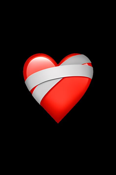 The emoji ❤️‍🩹 depicts a red heart with a needle and thread passing through it. The needle and thread are shown in a diagonal position, indicating that the heart is being mended. The heart is surrounded by a white border, and the overall appearance of the emoji is simple and straightforward. Iphone Emojis Heart, I Phone Heart Emoji, Bandage Heart Emoji, Heart Emoji Iphone Png, Emoji Stickers Iphone Png, Heart Wallpaper Emoji, Apple Emoji Png, Iphone Emoji Heart, Phone Emoji Png