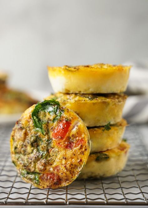 Healthy High Protein Egg Bites (Dairy-Free) - HalfPastHungry Low Carb Healthy Breakfast, Healthy Egg Bites, High Protein Egg Bites, Protein Egg Bites, Oatmeal Blueberry Muffins Healthy, Oatmeal Bars Healthy, Protein Egg, Low Carb Healthy, Protein Rich Breakfast