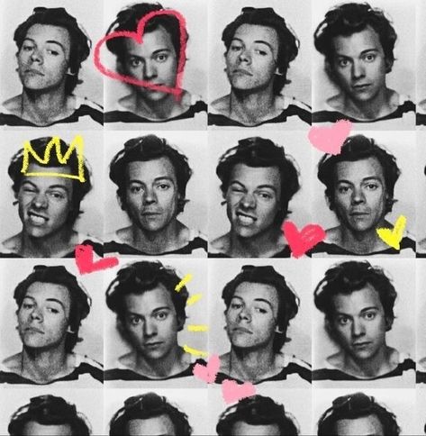 Harry Styles Photo Strip, Harry Styles Photo Booth, Harry Styles Collage, Harry Styles Core, Photo Booth Wall, One Direction Aesthetic, Sketch Book Art, One Direction Lockscreen, Say Goodnight