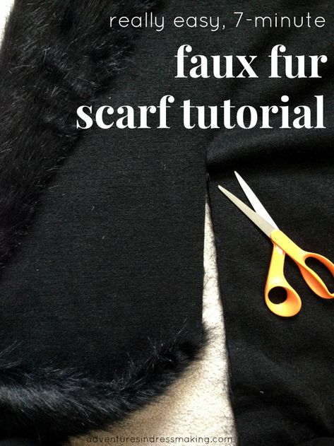 Really easy, 7-minute faux fur scarf tutorial / Create / Enjoy Wear A Scarf, Faux Fur Scarf, Scarf Tutorial, Scarf Infinity, Faux Fur Scarves, How To Wear A Scarf, Diy Scarf, Fur Accessories, Fabric Accessories