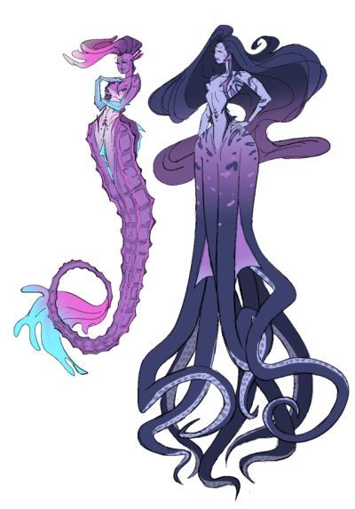 Mermaid Examples Mermaid Drawings, Mythical Creatures Art, Creature Concept Art, Arte Fantasy, Mermaid Art, 영감을 주는 캐릭터, Kraken, Creature Design, Creature Art