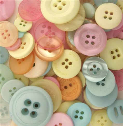 Inedible Things, Seashell Pink, Craft Buttons, Buttons For Sale, Cute As A Button, Button Art, Sunny Yellow, I Want To Eat, Vintage Buttons