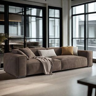 Big Comfy Couch Deep Sofa Living Room, Cozy Living Rooms Sofas, 3 Sofas In Living Room Layout, Sofa Colors For Living Room, Oversized Couch Living Room, Restoration Hardware Living Room Inspiration, Big Cozy Couch, Two Couches Living Room Layout, Modern Beige Sofa