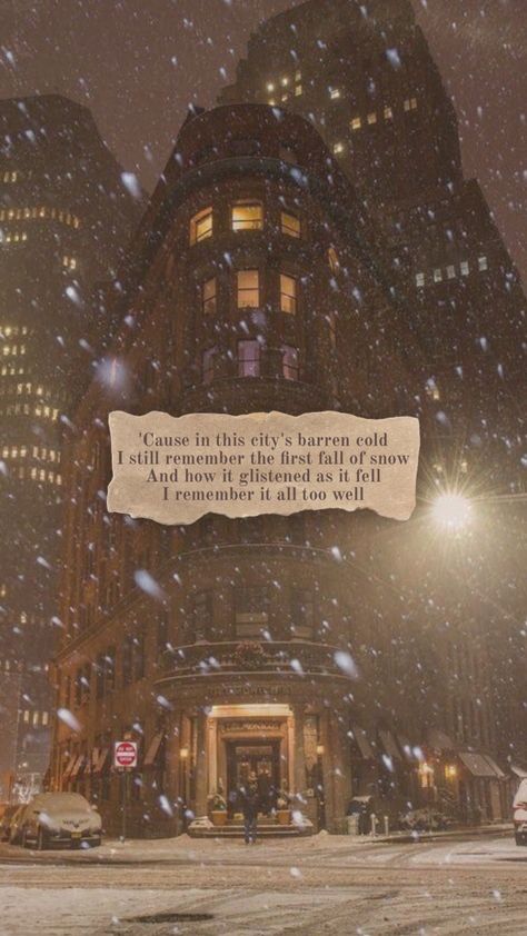 I remember it all too well #alltoowell #fall #snow #autumn #winter #aesthetic #taylorswiftlyrics Taylor Swift Christmas Wallpaper, Taylor Swift Winter, December Lyrics, Autumn Winter Aesthetic, All Too Well Lyrics, Fall Snow, Taylor Swift Christmas, Christmas Wallpaper Backgrounds, Sea Wallpaper