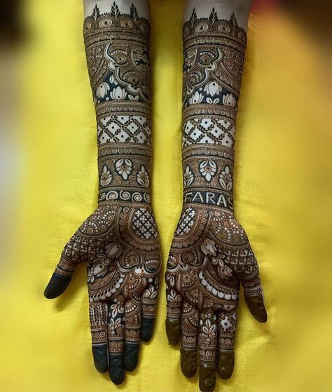 Bridle Mehndi Design 2023, Cute Mehndi Design, Cute Mehndi, Mehendi Ideas, Henna Styles, Full Hand Mehndi Design, Mehedi Design, Indian Mehndi, Bridal Mehandi