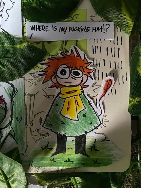 Funky Art Sketchbook, Arty Outfits Style Aesthetic, Indie Art Style, Snufkin Aesthetic, Cool Artstyle, Swag Art Style, Cool Sketchbook, Sketchbook Ideas Aesthetic, Aesthetic Sketchbook