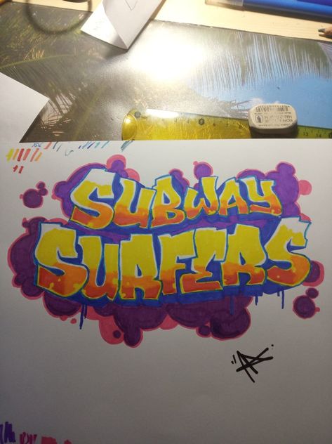 Graffiti Subway Surfers Graffiti, Subway Graffiti Art, Subway Surf, Subway Surfers, Reference Poses, Graffiti Art, Art Reference Poses, Spray Paint, Art Reference