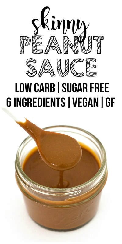 Skinny Peanut Sauce | VegAnnie Vegan Peanut Sauce, Vegan Sauce, Thai Peanut Sauce, Low Carb Low Fat Recipes, Low Fat Low Carb, Peanut Butter Sauce, Low Carb Sauces, Low Carb Low Sugar, Peanut Butter Powder