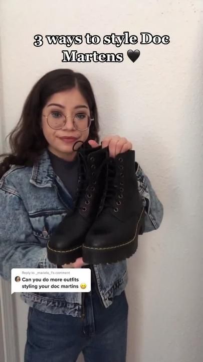 TikTok · Nancy Zavala Zavala Doc Martens Outfit, Doc Marten Outfits, Outfits With Doc Martens, How To Style Doc Martens, Style Doc Martens, Martens Outfit, Doc Martens Outfit, Doc Marten, Doc Martens