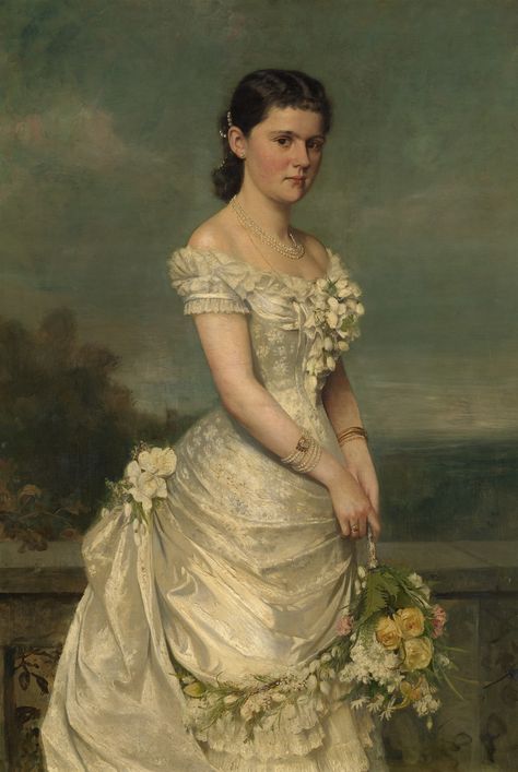 Carl Rudolph Sohn (1845-1908) - Princess Helen of Waldeck and Pyrmont (1861-1922), Duchess of Albany Young Queen Victoria, 1880s Fashion, Victorian Portraits, Dress Painting, Princess Alice, Royal Art, Historical Painting, 19th Century Fashion, Best Portraits