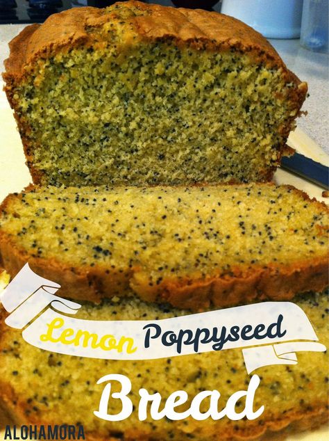 Poppyseed Bread, Poppy Seed Loaf, Lemon Poppy Seed Loaf, Seed Loaf, Seeded Bread Recipes, Cake Mix Muffins, Recipes Using Cake Mix, Lemon Poppyseed Bread, Lemon Cakes