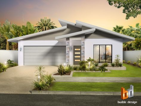 External Render, Darwin Nt, Skillion Roof, 3d Floor Plans, 3d Architectural Rendering, Architectural Rendering, 3d Architectural Visualization, Modern Bungalow House, Building Company