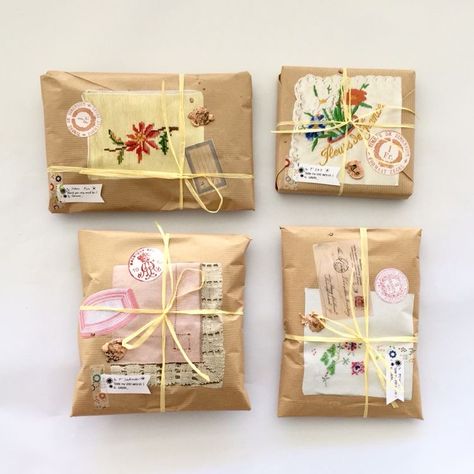 Mail Art Envelopes, Pen Pal Letters, Handmade Packaging, Envelope Art, Gift Inspo, Handwritten Letters, Wrapping Ideas, Snail Mail, Brown Paper