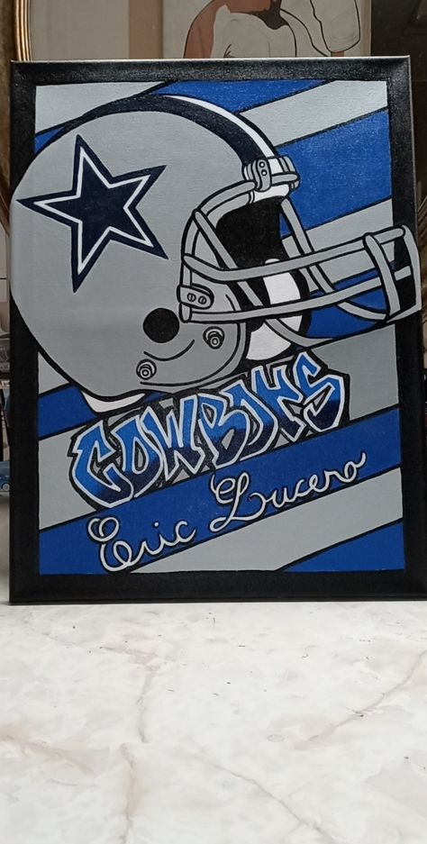 Canvas painting Football Painting Ideas, Short Haircuts Bangs, Dallas Cowboys Painting, Cowboys Painting, Cute Hairstyles With Bangs, Haircuts Bangs, Football Painting, Football Paintings, Bangs Styles