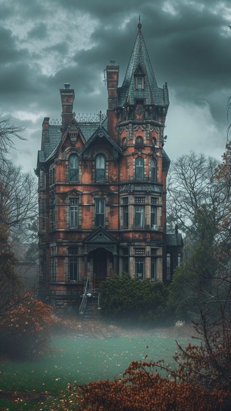 "Gothic Manor Mystique: A brooding #gothicmanor stands solemnly amidst a hauntingly serene landscape, shrouded in #misty #mysterious #classicarchitecture #artificialintelligence #artwork 🍰⬇️ Download and 📝 Prompt 👉 https://stockcake.com/i/gothic-manor-mystique_188826_33134" Gothic Manor House, Witchy Houses, Gothic Manor, Minecraft Halloween, Haunted Manor, Witchy House, Estate Gates, Gothic Mansion, Antique Architecture