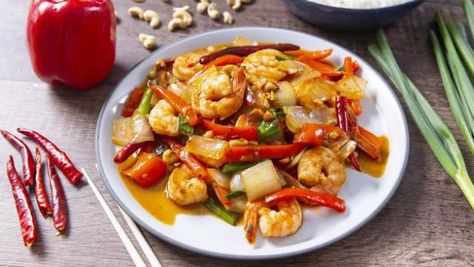 Kung Pao Shrimp, Jet Tila, Best Chinese Food, Roasted Cashews, Shrimp Recipe, Chinese Dishes, Authentic Recipes, Asian Dishes, Kung Pao