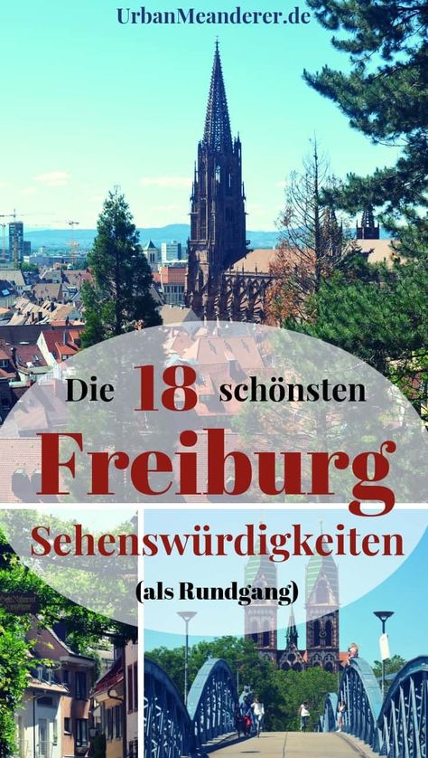 Damit du das schöne Freiburg optimal erkunden kannst, habe ich dir hier einen praktischen Rundgang entlang der wichtigsten Freiburg Sehenswürdigkeiten samt praktischen Freiburg Tipps beschrieben. Black Forest Germany, City Planner, Student Travel, Public Garden, Palau, Camping Car, Germany Travel, Black Forest, Landscape Design