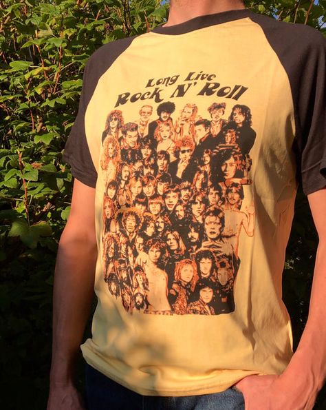 70s Ringer Tee, Long Live Rock And Roll, Jimi Hendrix Poster, Retro Band, John Lennon And Yoko, Printed Candles, Live Rock, Card Tattoo, Clothing Patches