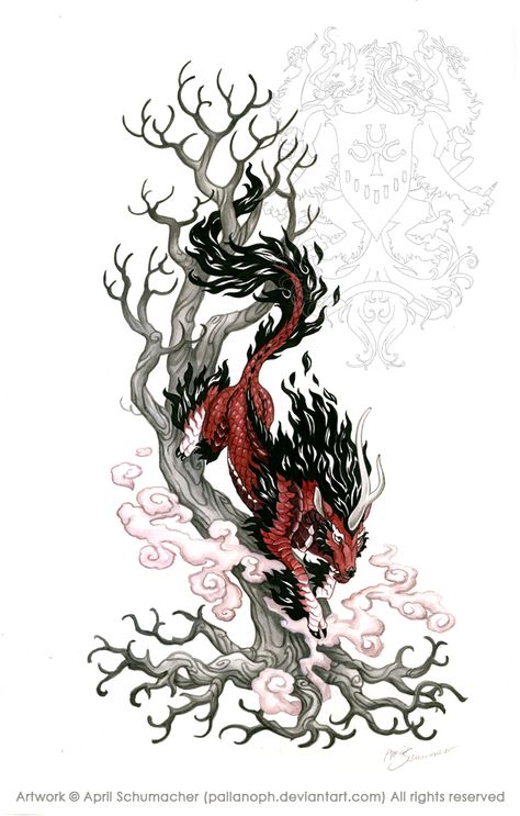 Kirin Tattoo Design, Qilin Art, Qilin Tattoo, Qilin Kirin, Kirin Art, Kirin Tattoo, Japan Tattoo Design, Asian Tattoos, Chinese Mythology