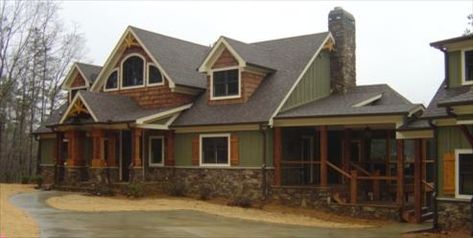 View our collection of Lake, Mountain and Cabin home exterior pictures designed by Max Fulbright. Mountain Craftsman House Plans, Craftsman Houses, Mountain Craftsman, Screened Porches, 5 Bedroom House Plans, Mountain House Plans, Craftsman House Plan, Home Exterior, Craftsmen Homes