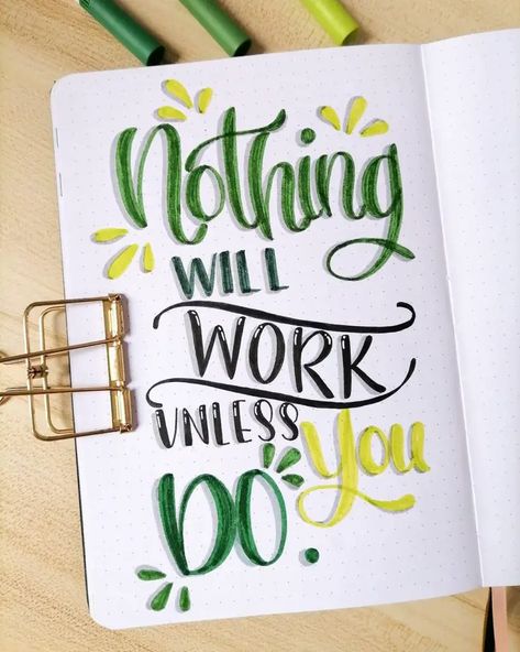 Calligraphy Quotes Doodles, Brush Lettering Quotes, Doodle Quotes, Journal Inspiration Writing, Bullet Journal Quotes, Hand Lettering Art, Journal Spreads, How To Write Calligraphy, Bullet Journal Diy