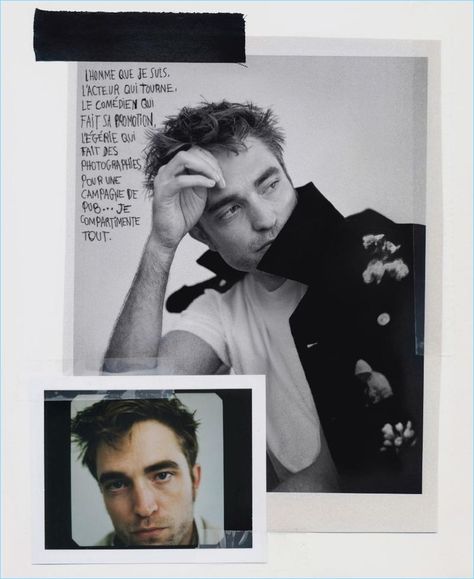 Editorial Graphics, Polaroid Collage, Shoots Ideas, Robert Pattinson Movies, David Carson, Artist Management, Sneak Peak, Man Photo, Magazine Photography