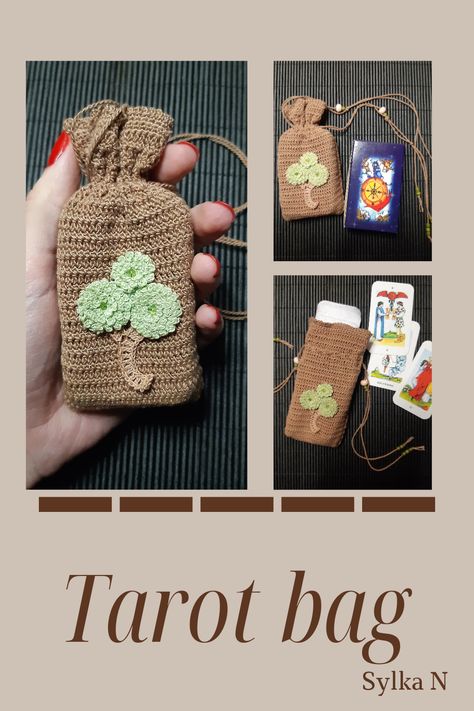 A tree is a symbol of stability and strength. The symbol of the tree is also used as a talisman, which strengthens our protection by our family. The pouch is made for a mini log, which is convenient to carry with you at all times. Crochet Brown, Tarot Bags, Divination Tools, Oracle Cards, The Pouch, The Tree, A Tree, Ukraine, Pouch